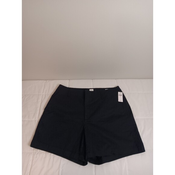 Gap Womens Downtown Khaki Shorts Black Sz 12 New With Tags - Picture 1 of 7